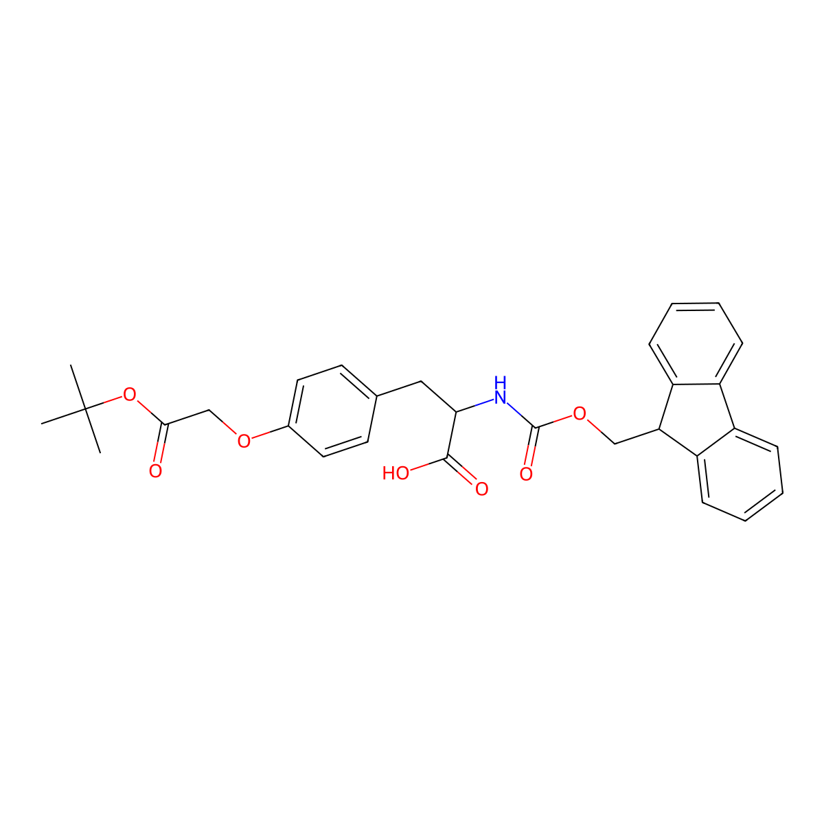 Fmoc-4-(tert-butoxycarbonylmethoxy)-L-phenylalanine molecular structure, CAS 181951-92-8