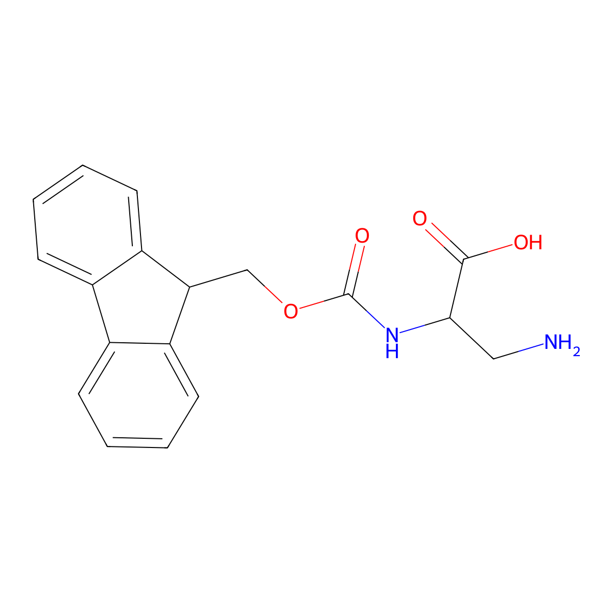 Fmoc-Dap-OH molecular structure, CAS 181954-34-7
