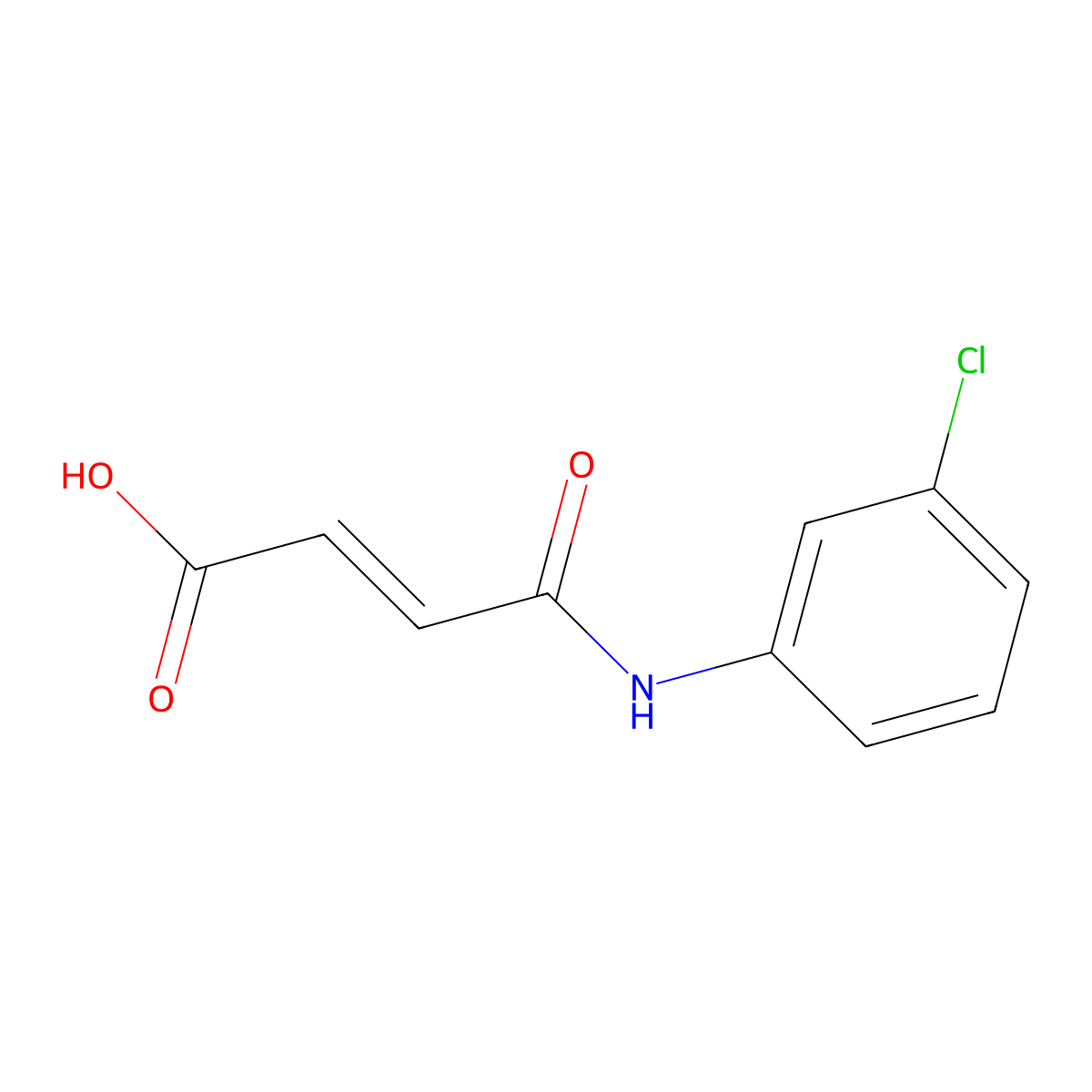3-[(3-Chlorophenyl)carbamoyl]prop-2-enoic acid molecular structure, CAS 18196-80-0
