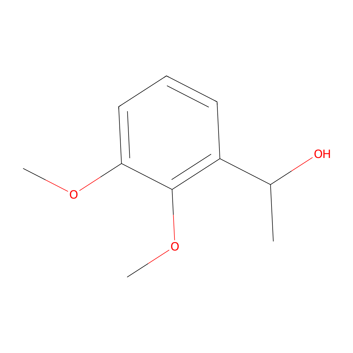 (1R)-1-(2,3-dimethoxyphenyl)ethan-1-ol molecular structure, CAS 181962-53-8