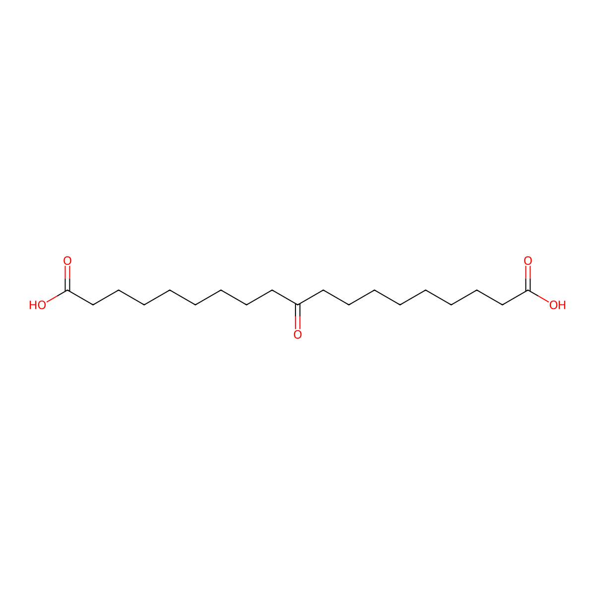 10-Oxononadecanedioic acid molecular structure, CAS 18197-46-1