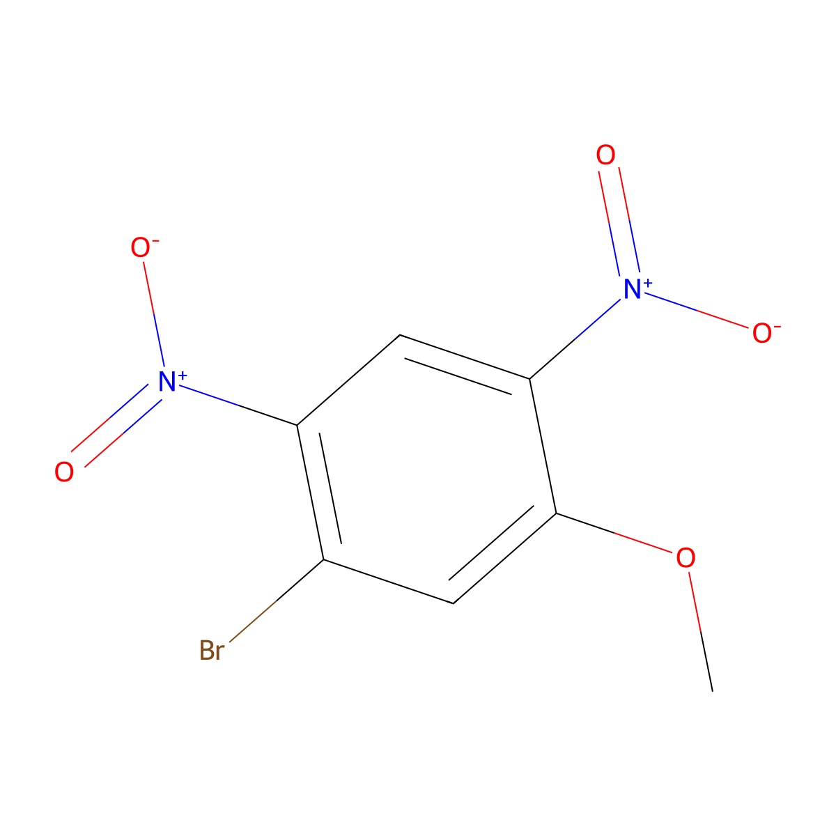 1-Bromo-5-methoxy-2,4-dinitrobenzene molecular structure, CAS 181995-71-1