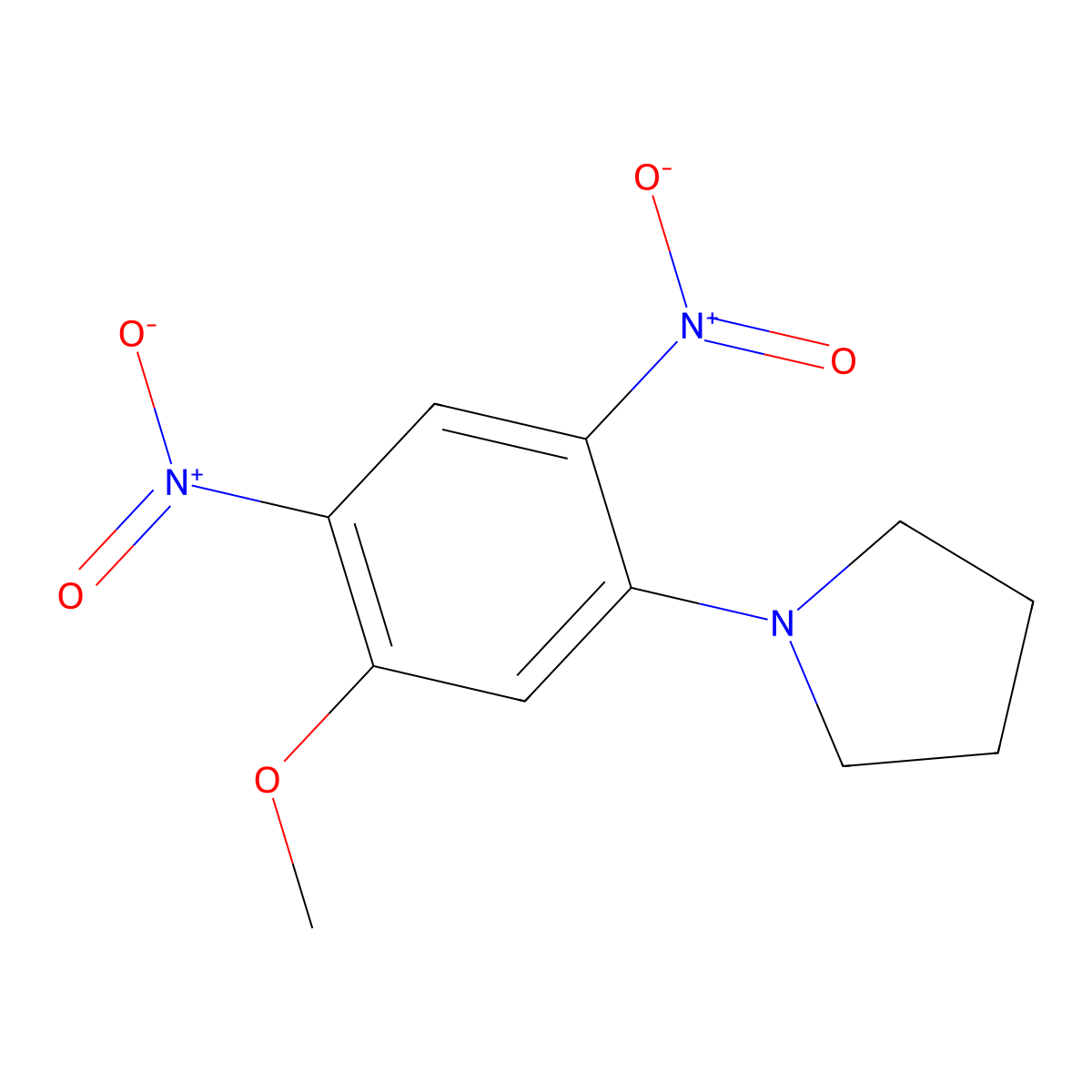 1-(5-Methoxy-2,4-dinitrophenyl)pyrrolidine molecular structure, CAS 181995-72-2