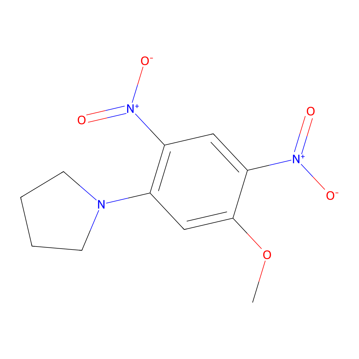 1-(5-Methoxy-2,4-dinitrophenyl)pyrrolidine molecular structure, CAS 181995-72-2