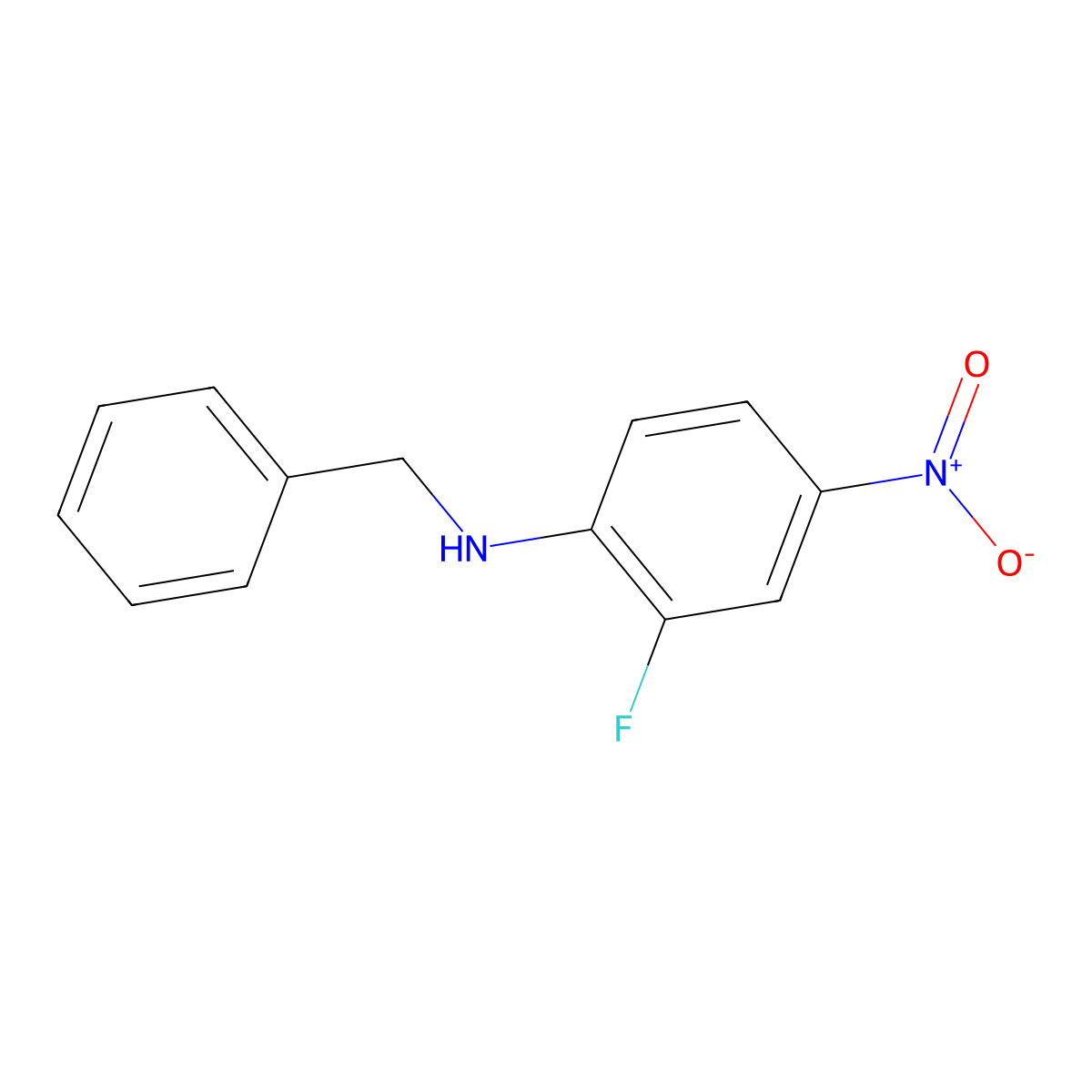 4-(N-Benzylamino)-3-fluoronitrobenzene molecular structure, CAS 181997-28-4