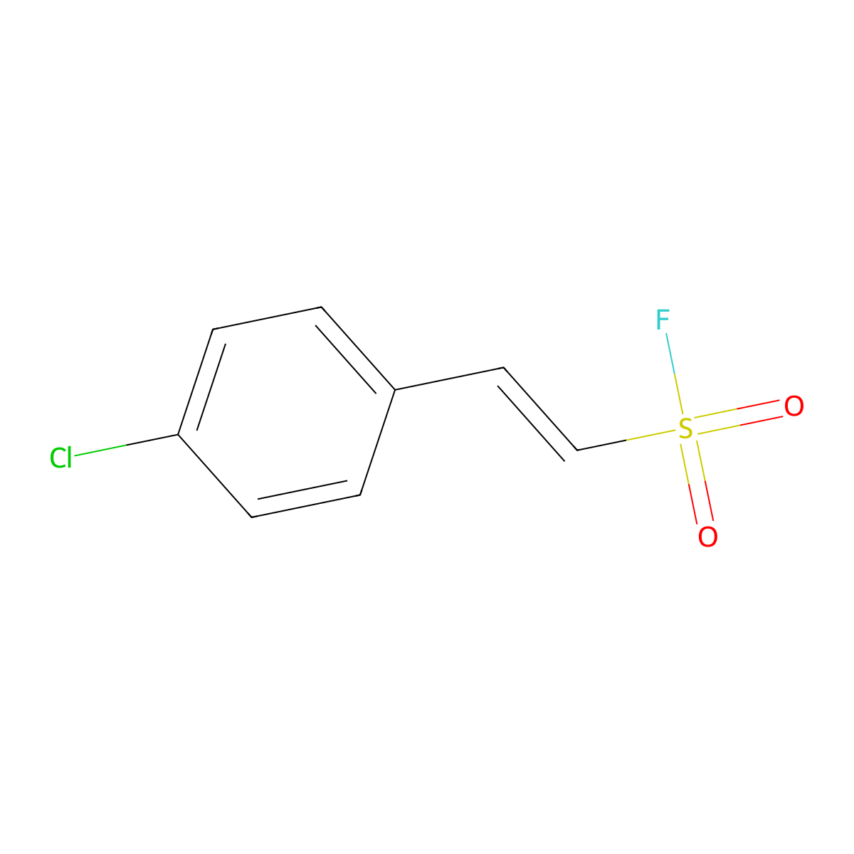 (E)-2-(4-chlorophenyl)ethene-1-sulfonyl fluoride molecular structure, CAS 1819971-28-2