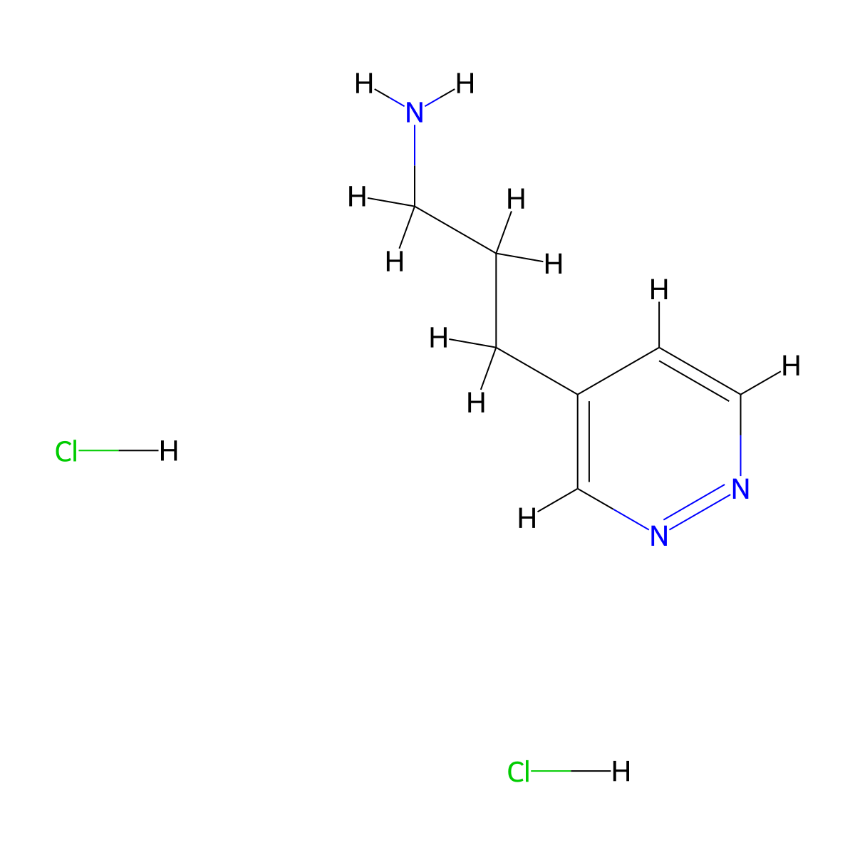 3-(Pyridazin-4-yl)propan-1-amine dihydrochloride molecular structure, CAS 1819983-05-5