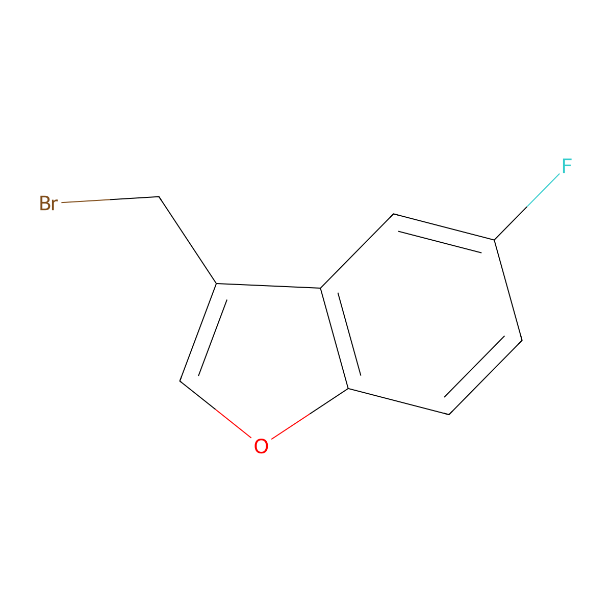 3-(Bromomethyl)-5-fluorobenzofuran molecular structure, CAS 1819997-33-5