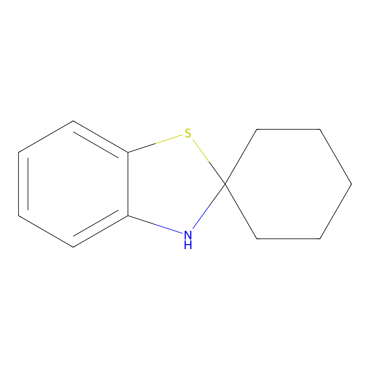 2,2-Pentamethylenebenzothiazoline molecular structure, CAS 182-53-6