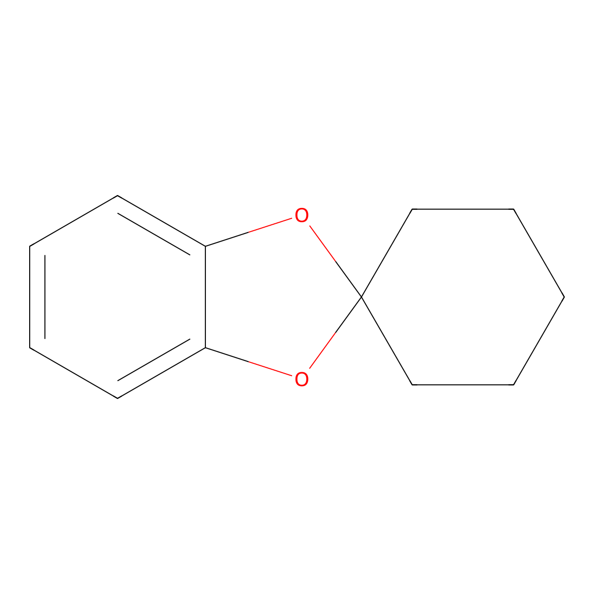 Spiro(1,3-benzodioxole-2,1'-cyclohexane) molecular structure, CAS 182-55-8