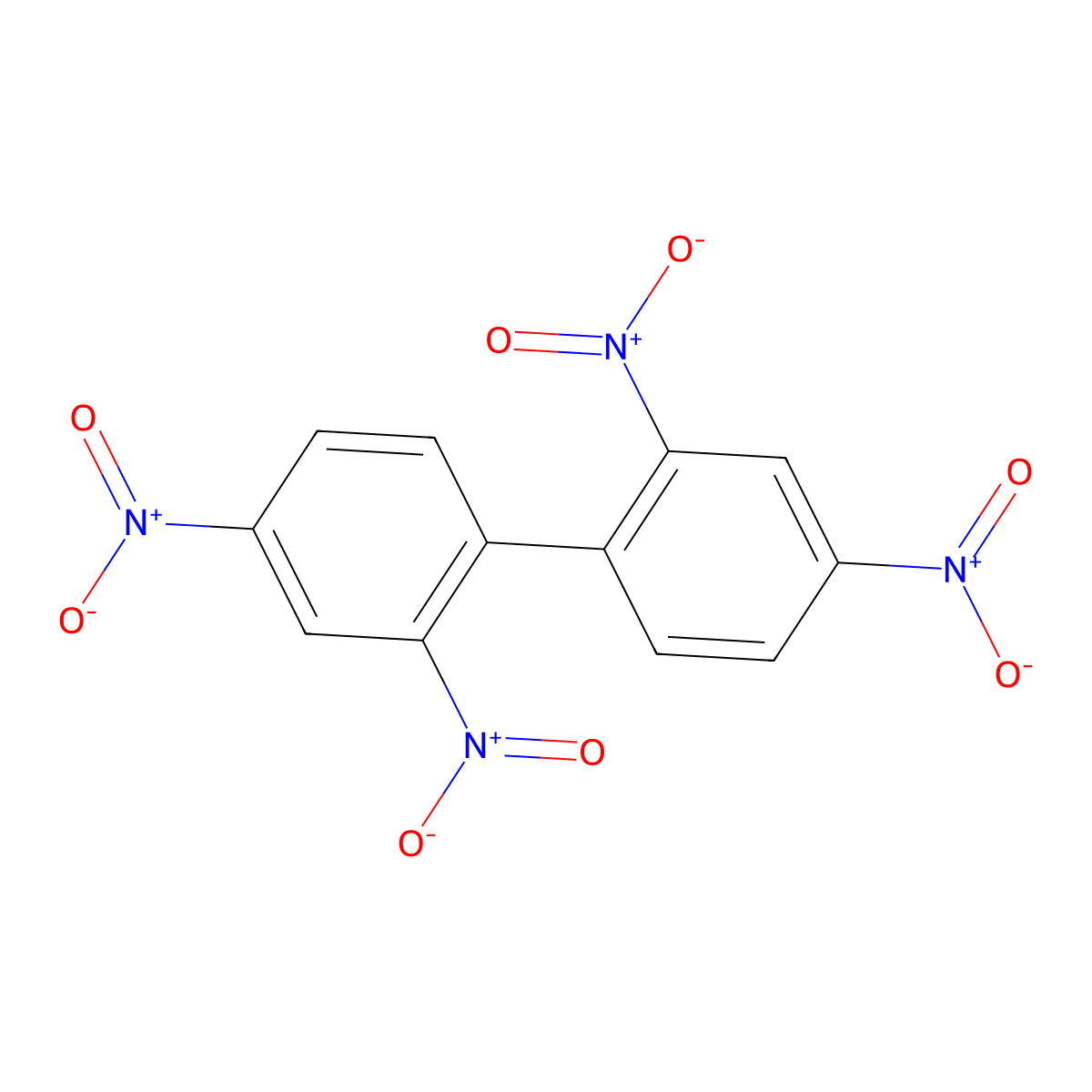 2,2',4,4'-Tetranitro-1,1'-biphenyl molecular structure, CAS 1820-59-3