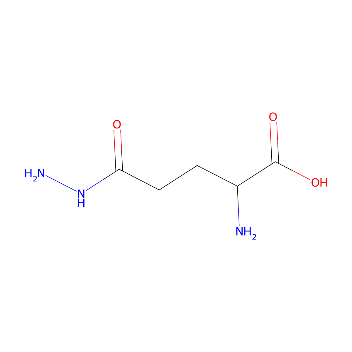 L-Glutamic acid, 5-hydrazide molecular structure, CAS 1820-73-1