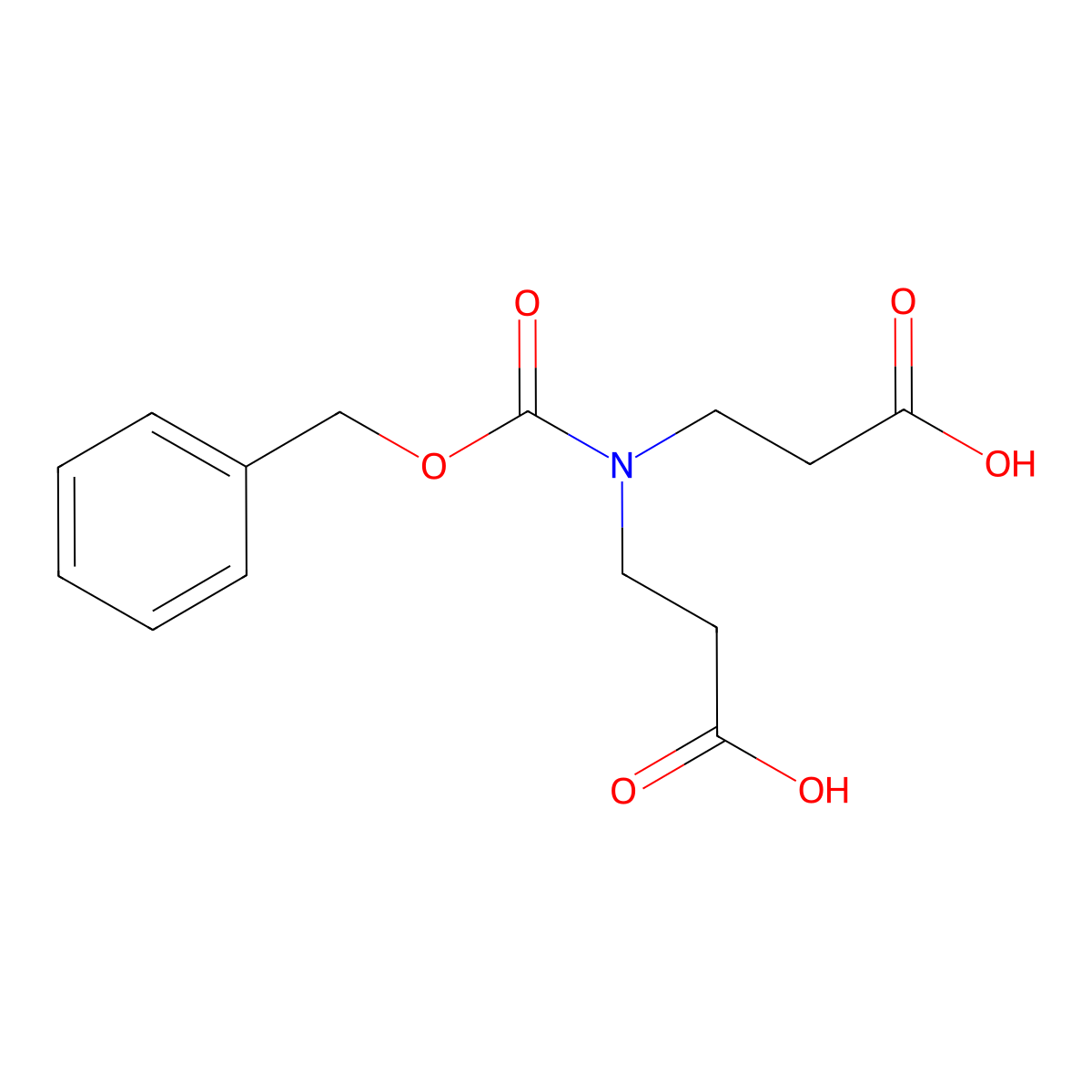 3-{[(Benzyloxy)carbonyl](2-carboxyethyl)amino}propanoic acid molecular structure, CAS 182001-76-9