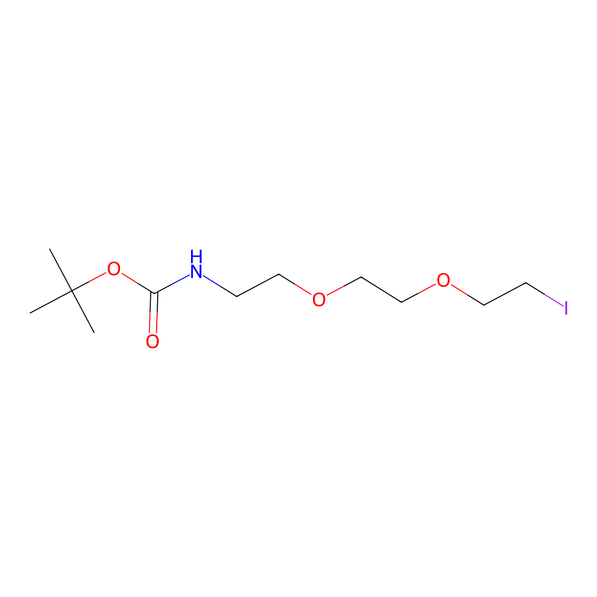 tert-Butyl (2-(2-(2-iodoethoxy)ethoxy)ethyl)carbamate molecular structure, CAS 1820026-89-8