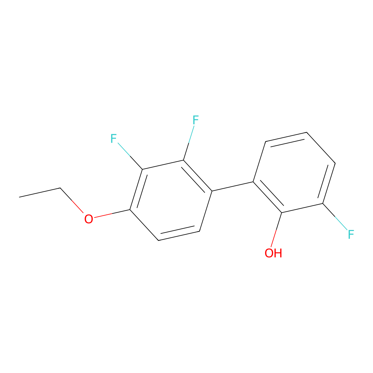[1,1'-Biphenyl]-2-ol, 4'-ethoxy-2',3,3'-trifluoro- molecular structure, CAS 1820028-72-5