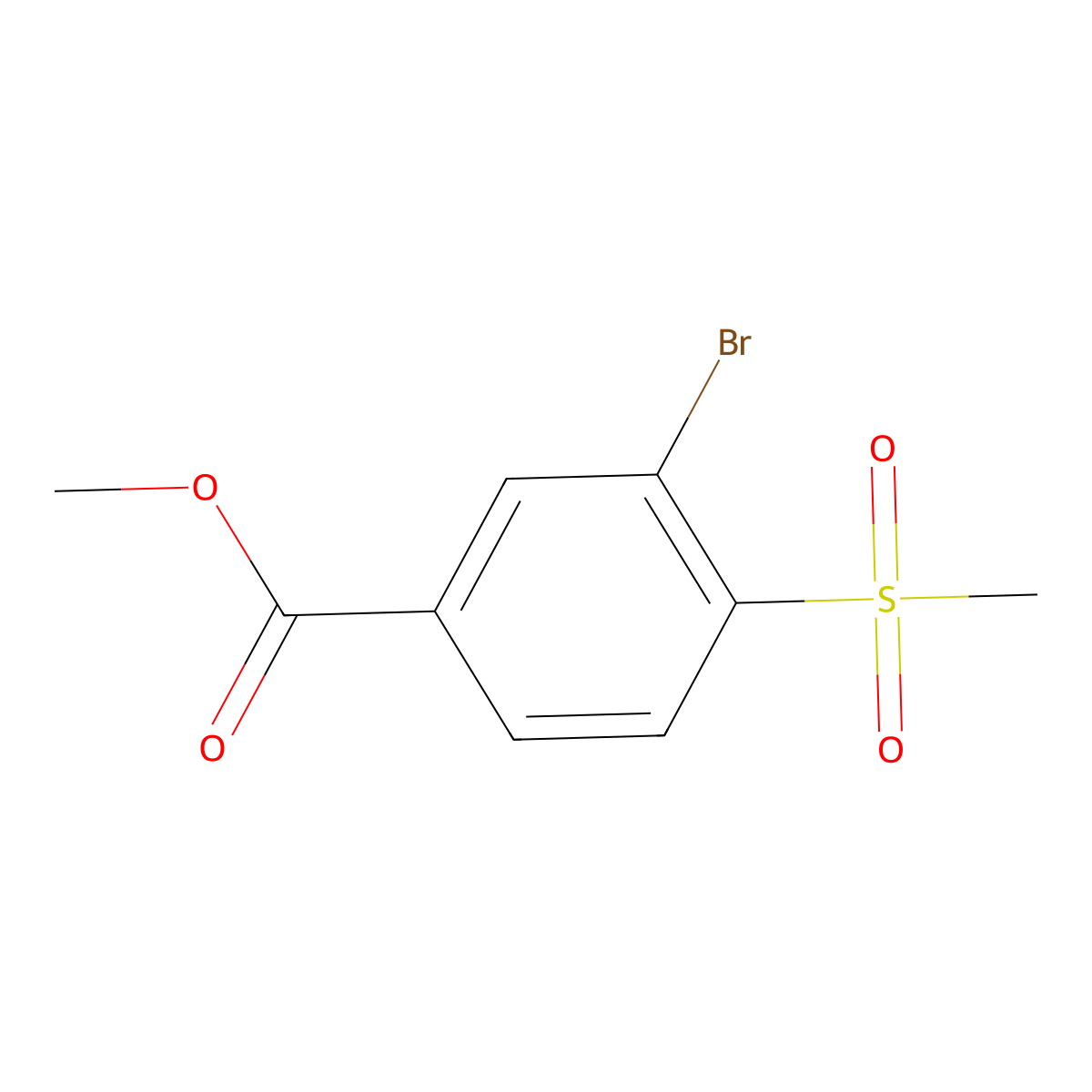 Methyl 3-Bromo-4-(methylsulfonyl)benzoate molecular structure, CAS 182003-84-5
