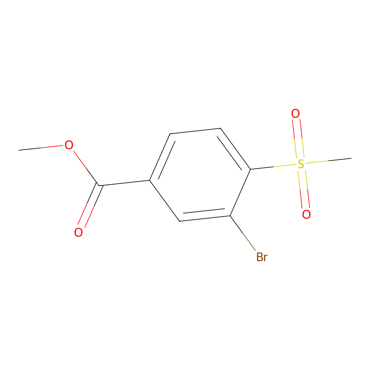 Methyl 3-Bromo-4-(methylsulfonyl)benzoate molecular structure, CAS 182003-84-5