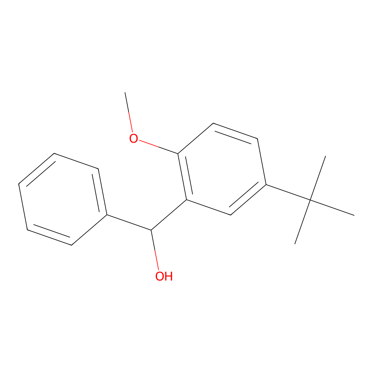 (5-(Tert-butyl)-2-methoxyphenyl)(phenyl)methanol molecular structure, CAS 182007-00-7