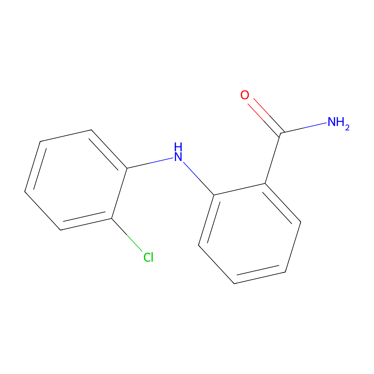 2-(2-Chloroanilino)benzamide molecular structure, CAS 18201-67-7