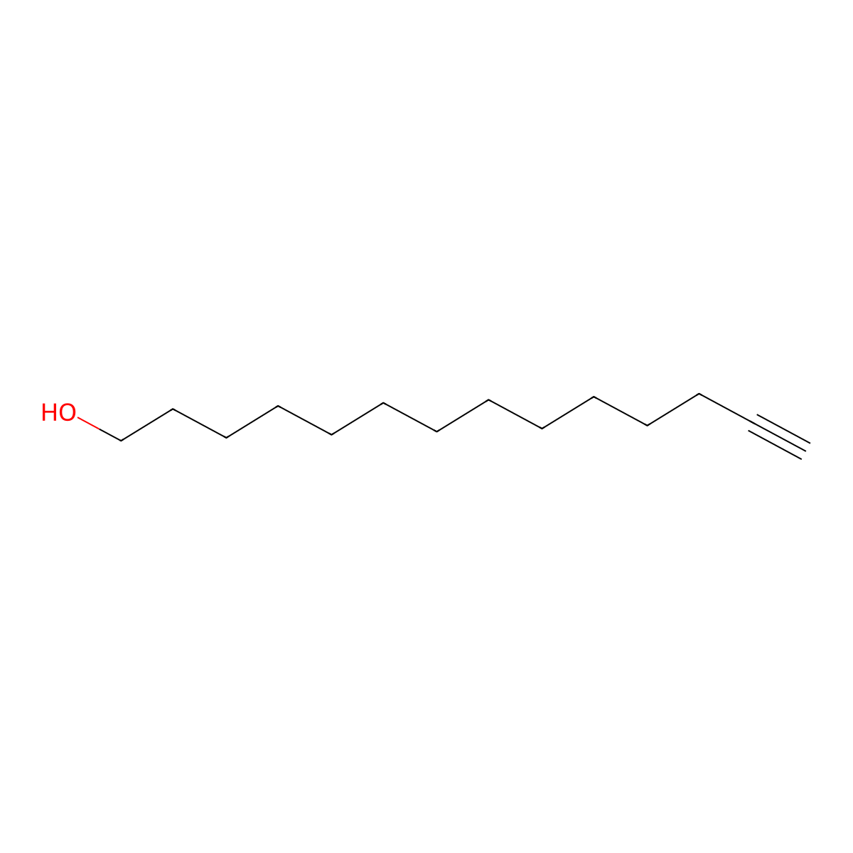 13-Tetradecyn-1-OL molecular structure, CAS 18202-12-5
