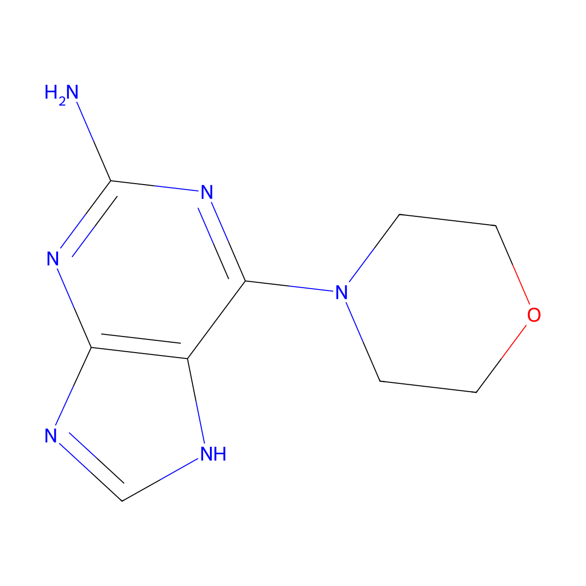 6-Morpholino-9H-purin-2-amine molecular structure, CAS 18202-52-3