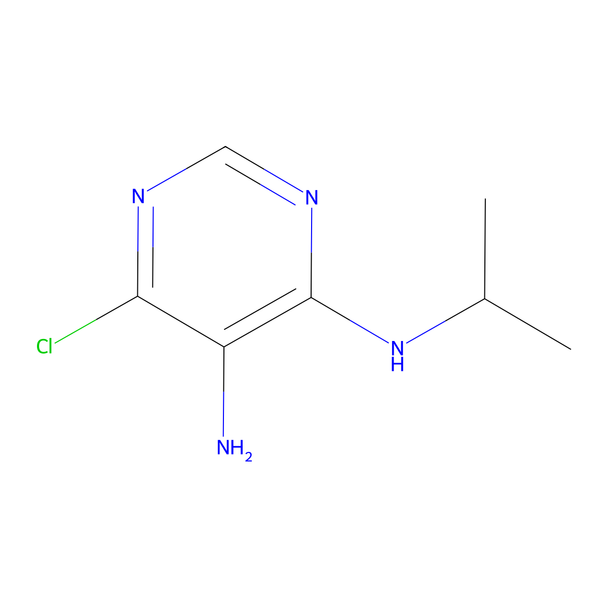 6-Chloro-N4-isopropylpyrimidine-4,5-diamine molecular structure, CAS 18202-82-9