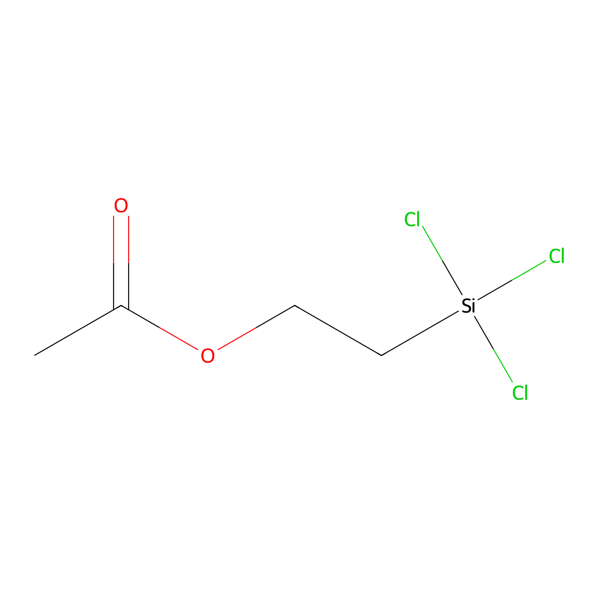 Ethanol, 2-(trichlorosilyl)-, 1-acetate molecular structure, CAS 18204-80-3