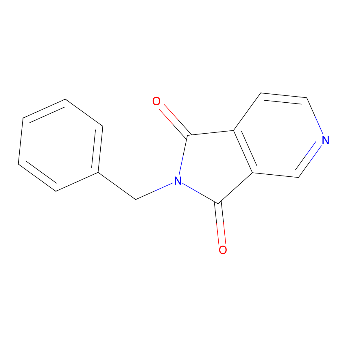 2-benzyl-1H-pyrrolo[3,4-c]pyridine-1,3(2H)-dione molecular structure, CAS 18205-25-9