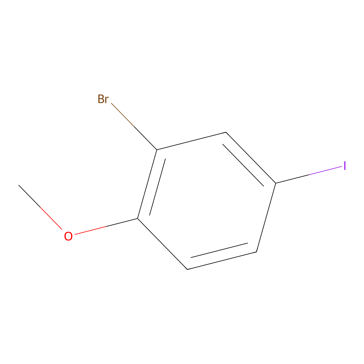 2-Bromo-4-iodoanisole molecular structure, CAS 182056-39-9