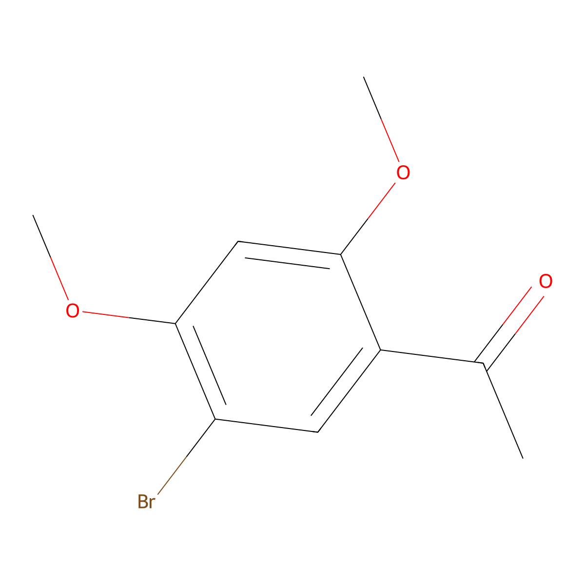 1-(5-Bromo-2,4-dimethoxyphenyl)ethan-1-one molecular structure, CAS 182056-48-0