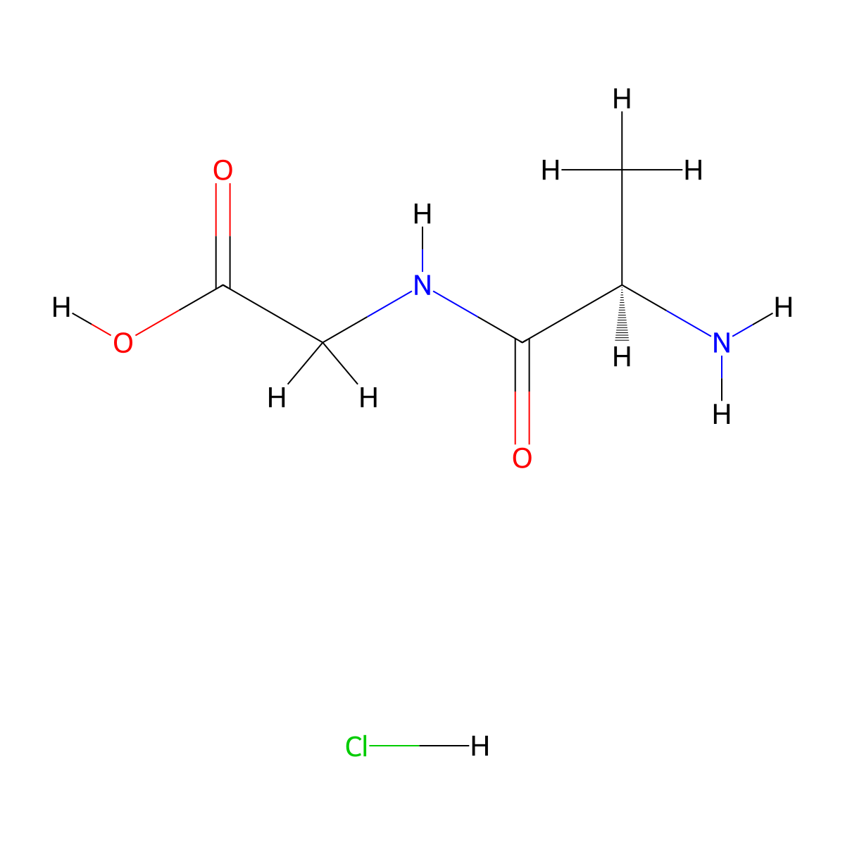 D-Ala-Gly-OH HCl molecular structure, CAS 1820569-41-2
