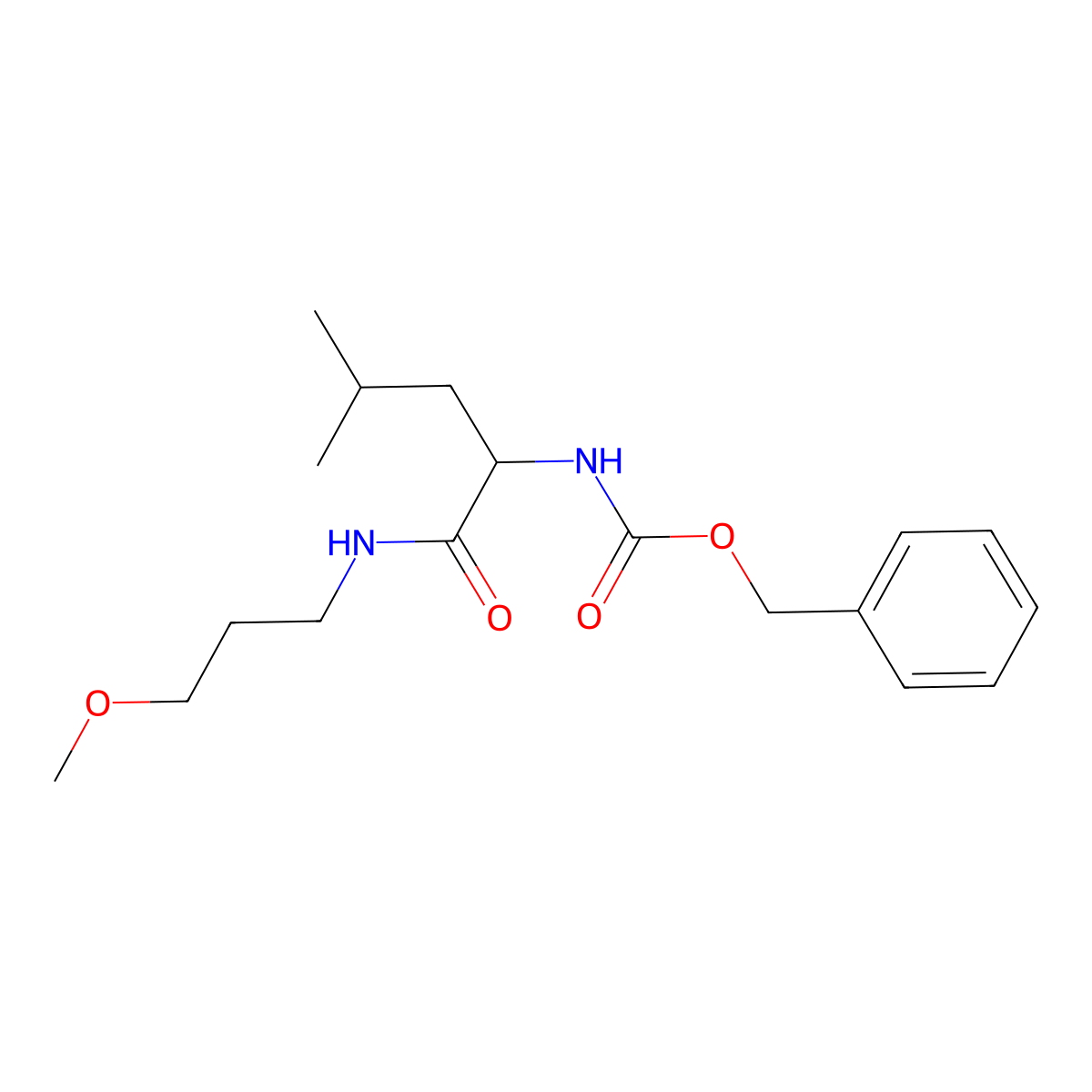 (S)-Benzyl (1-((3-methoxypropyl)amino)-4-methyl-1-oxopentan-2-yl)carbamate molecular structure, CAS 1820569-48-9