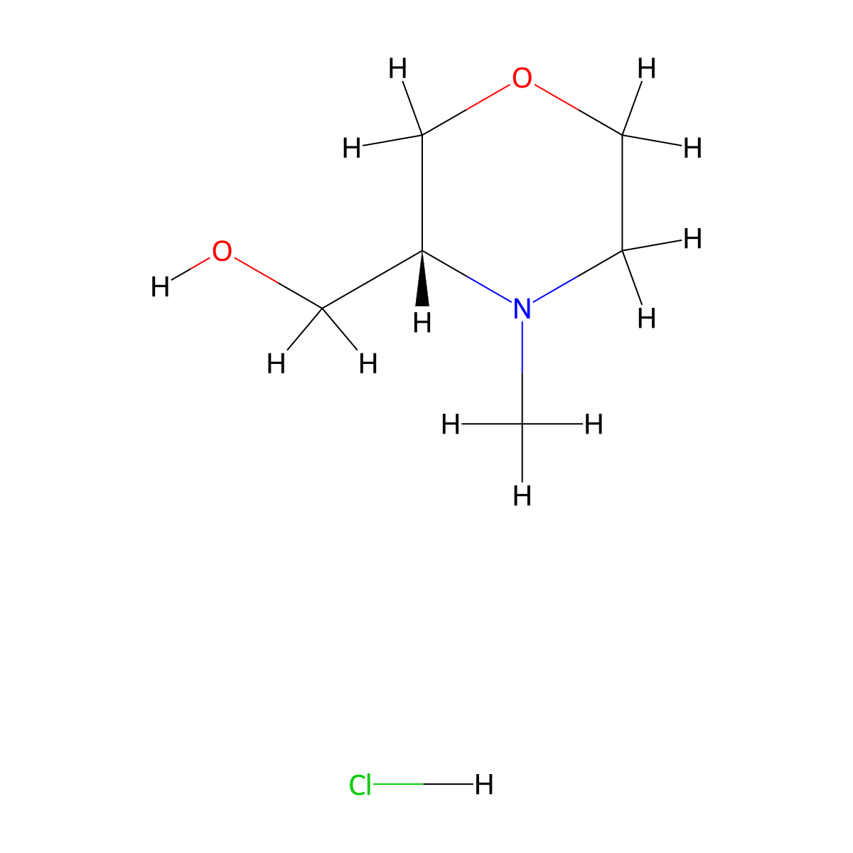 [(3R)-4-methylmorpholin-3-yl]methanol hydrochloride molecular structure, CAS 1820569-49-0