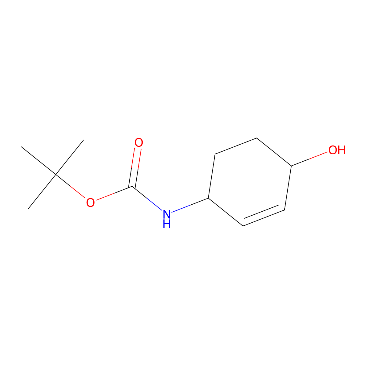 tert-butyl N-[(1S,4R)-4-hydroxycyclohex-2-en-1-yl]carbamate molecular structure, CAS 1820569-79-6