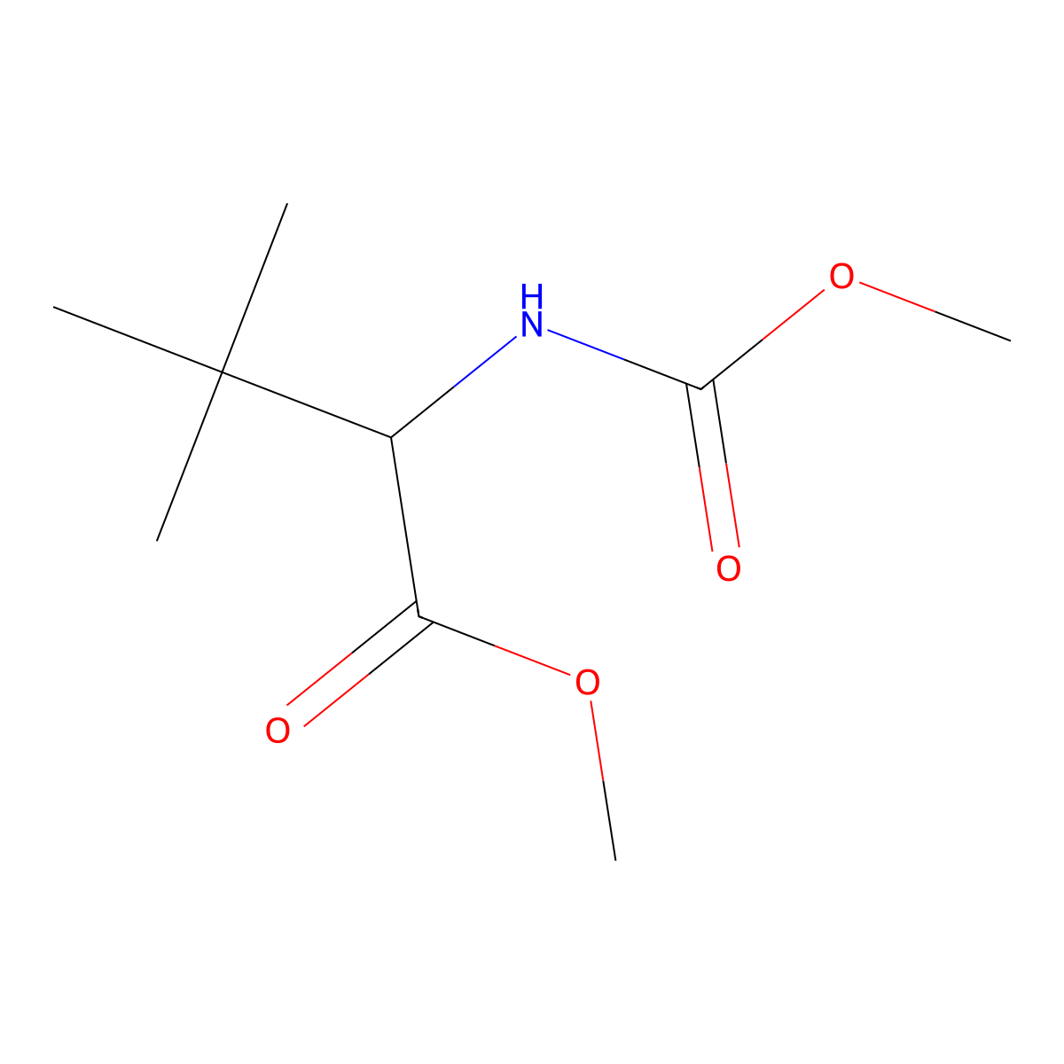 Methyl (2S)-2-[(methoxycarbonyl)amino]-3,3-dimethylbutanoate molecular structure, CAS 1820570-23-7