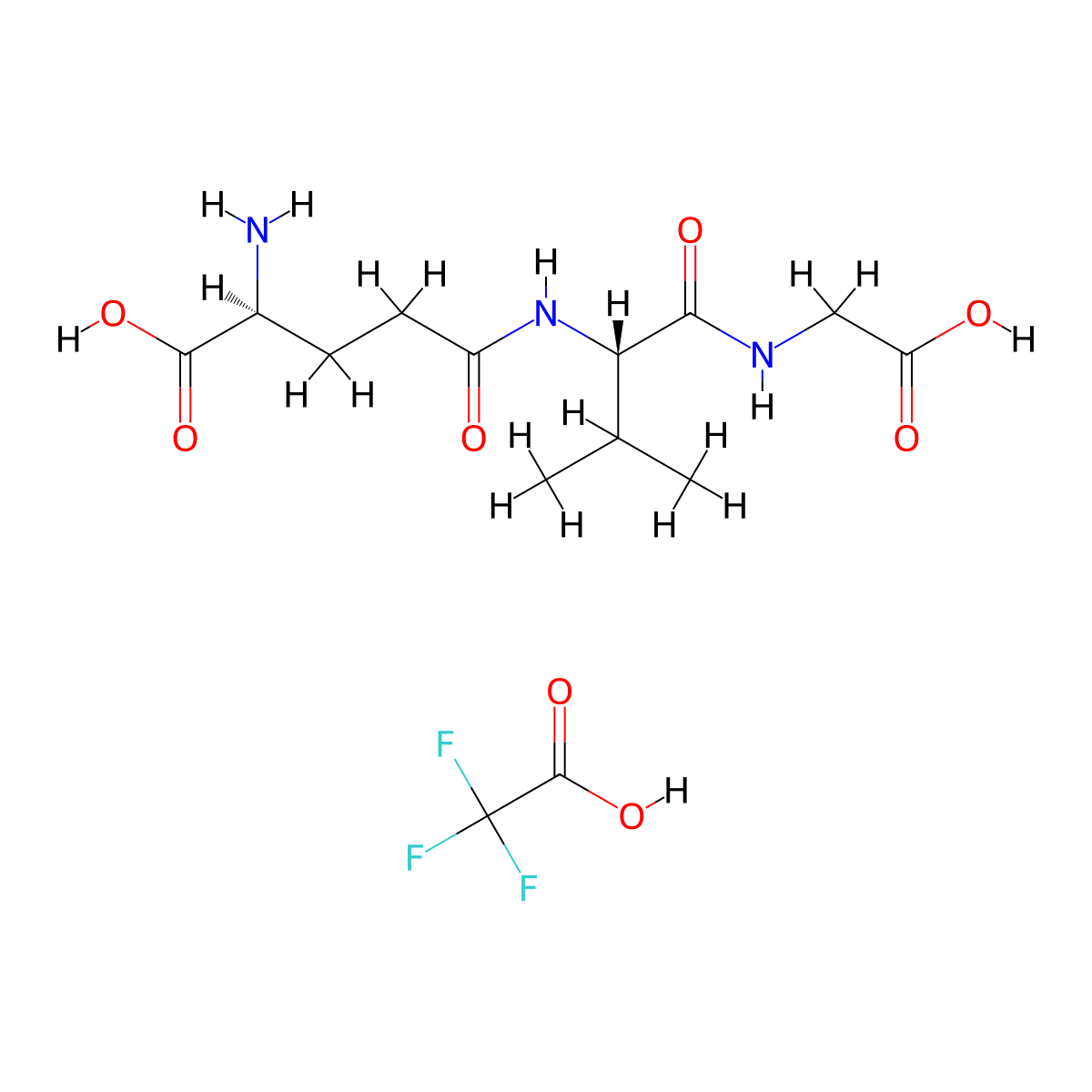 H-gGlu-Val-Gly-OH.TFA molecular structure, CAS 1820570-38-4