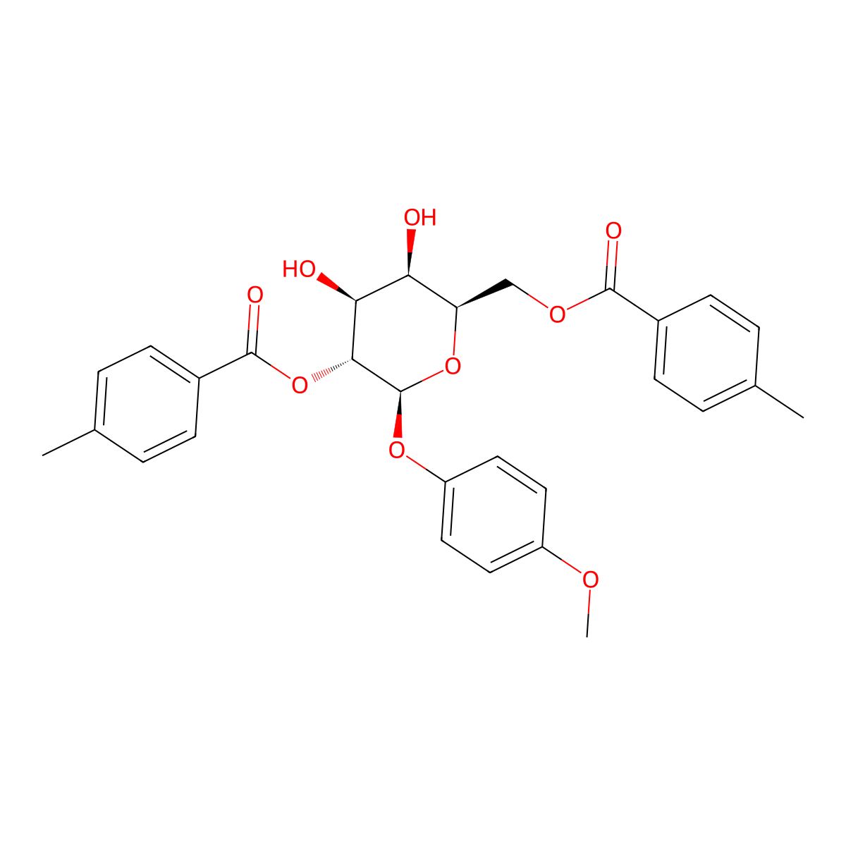 4-Methoxyphenyl 2,6-Bis-O-(4-methylbenzoyl)-beta-D-galactopyranoside molecular structure, CAS 1820570-59-9