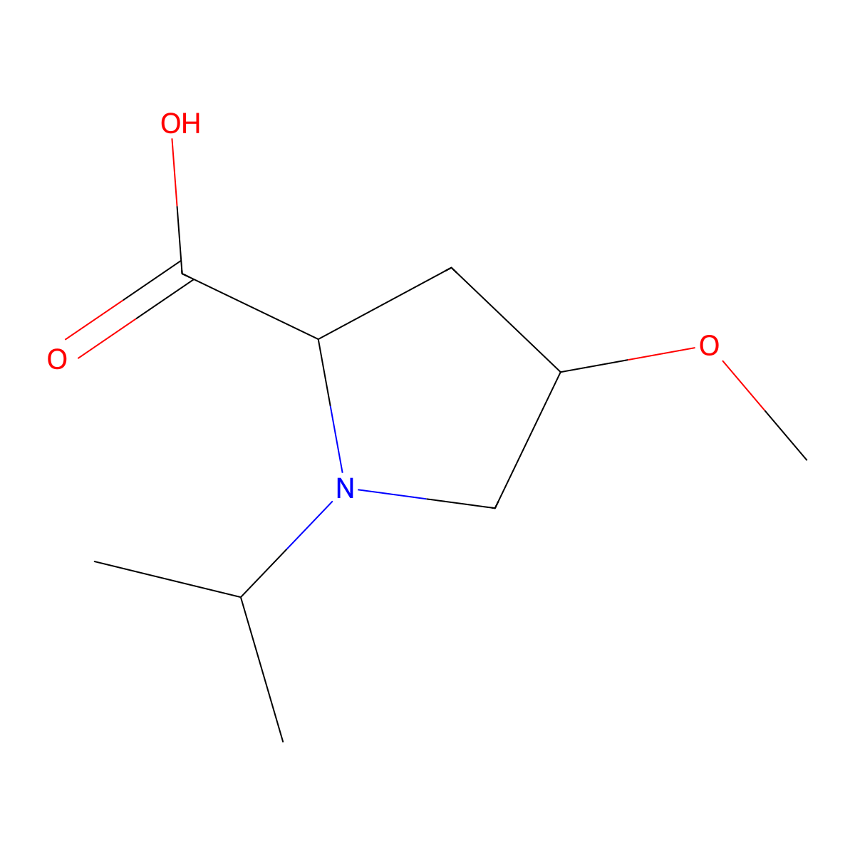 (2S,4S)-1-Isopropyl-4-methoxy-proline molecular structure, CAS 1820571-30-9