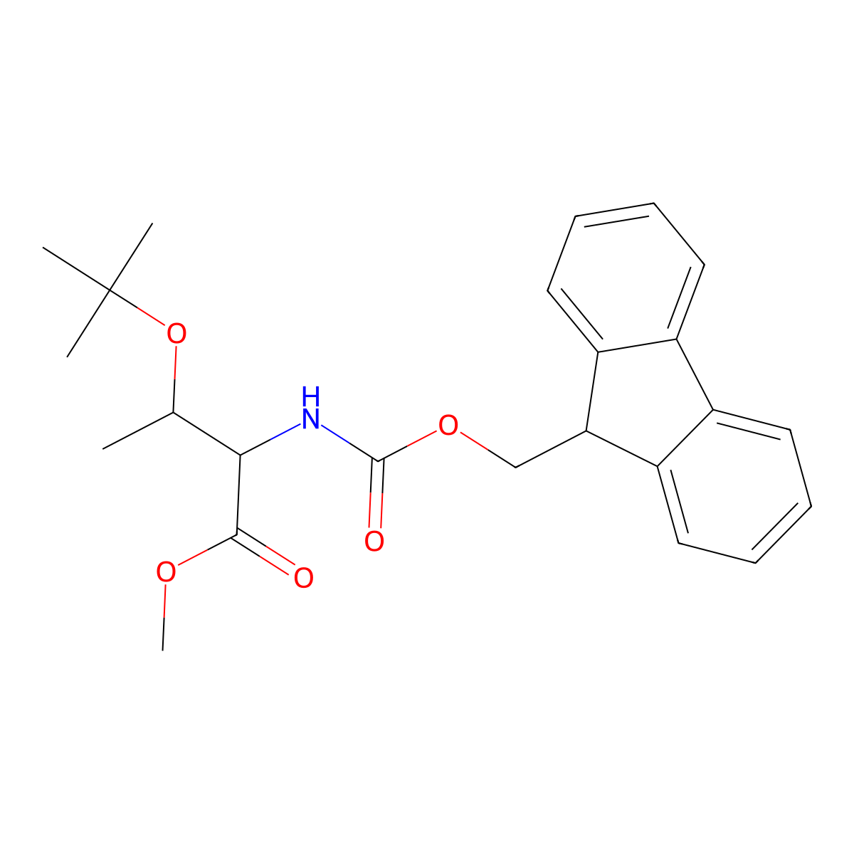 Methyl N-(((9H-fluoren-9-yl)methoxy)carbonyl)-O-(tert-butyl)-L-threoninate molecular structure, CAS 1820574-69-3
