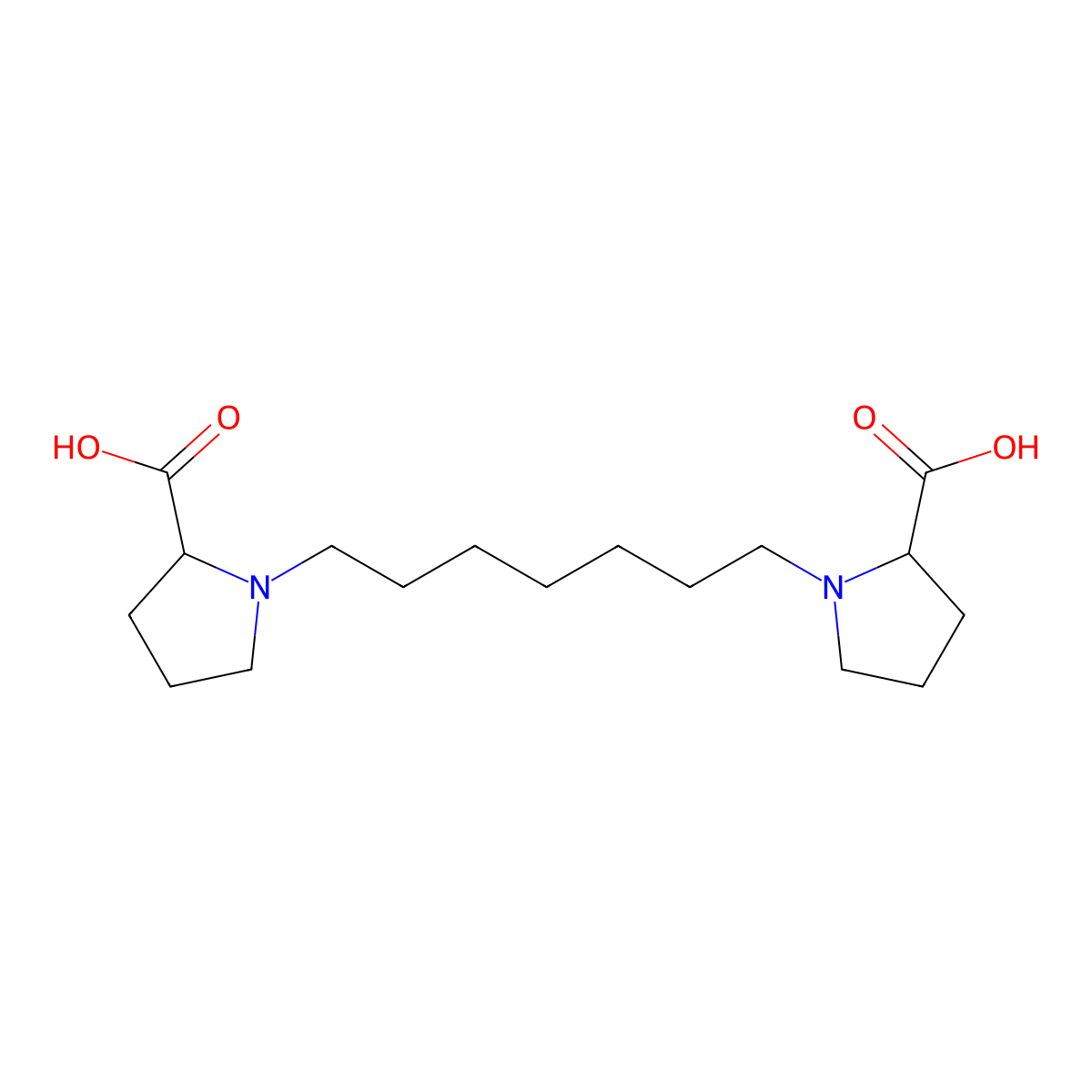 1-(7-(L-proline-1-yl)-heptyl)-L-proline molecular structure, CAS 1820575-06-1