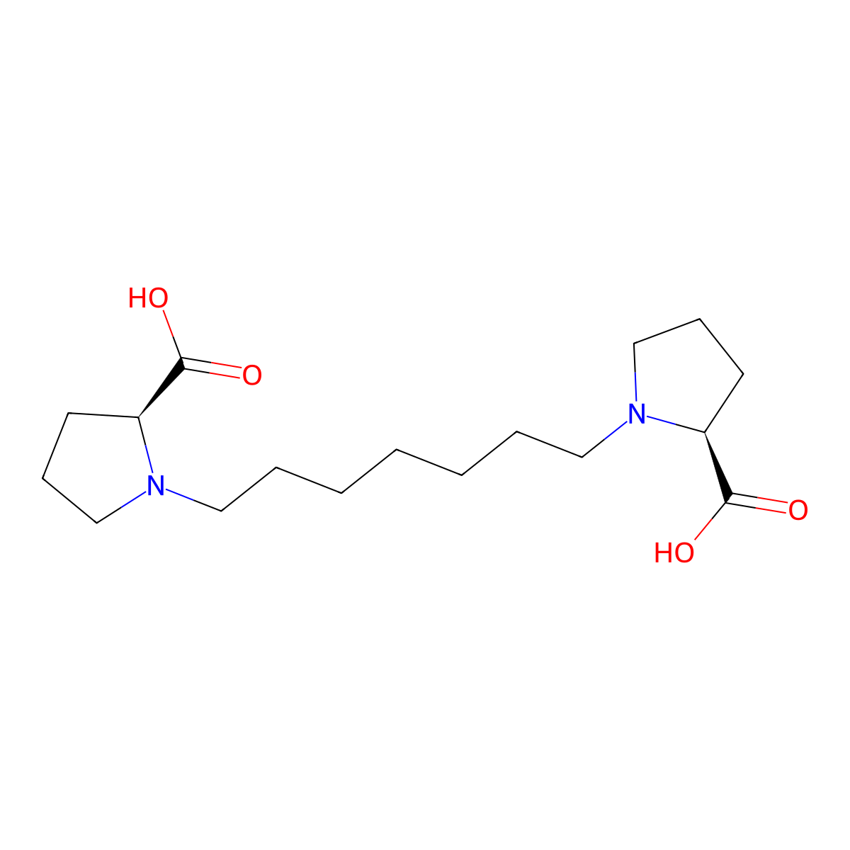 1-(7-(L-proline-1-yl)-heptyl)-L-proline molecular structure, CAS 1820575-06-1