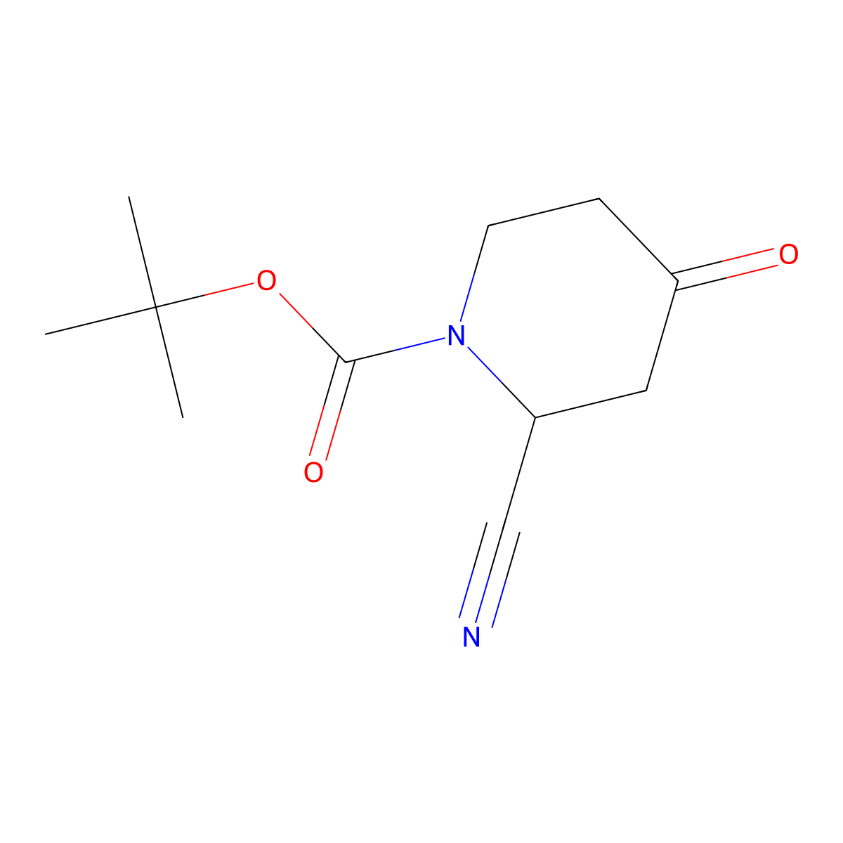 (S)-tert-Butyl 2-cyano-4-oxopiperidine-1-carboxylate molecular structure, CAS 1820575-35-6