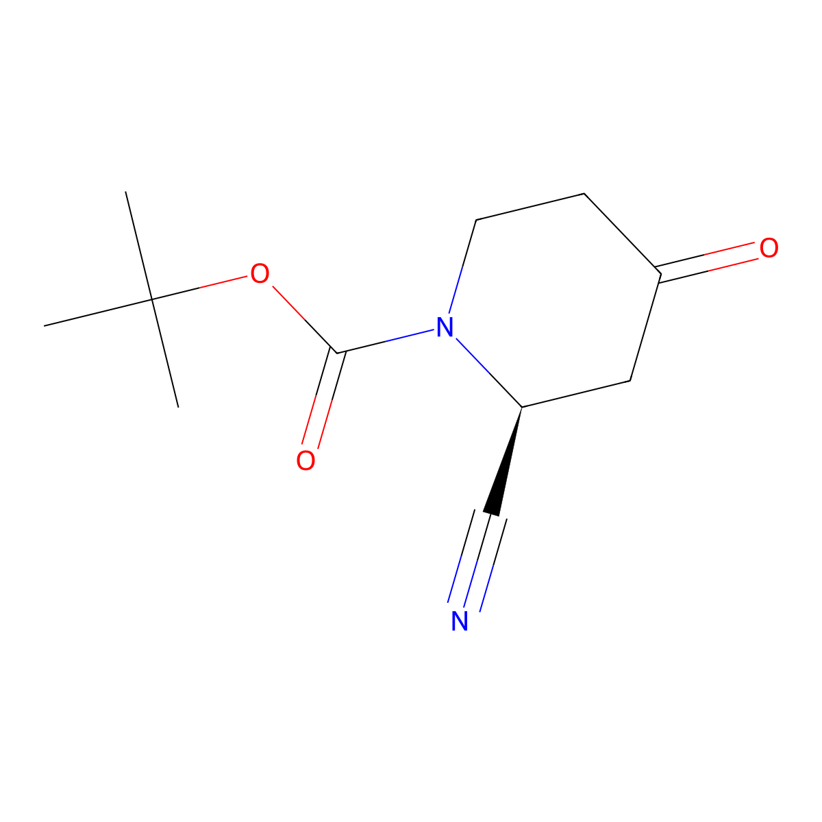 (S)-tert-Butyl 2-cyano-4-oxopiperidine-1-carboxylate molecular structure, CAS 1820575-35-6