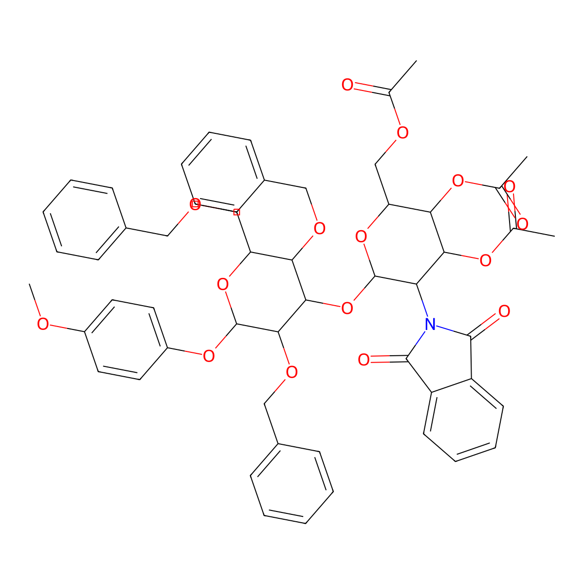 GlcNPhth[346Ac]beta(1-3)Gal[246Bn]-beta-MP molecular structure, CAS 1820575-44-7