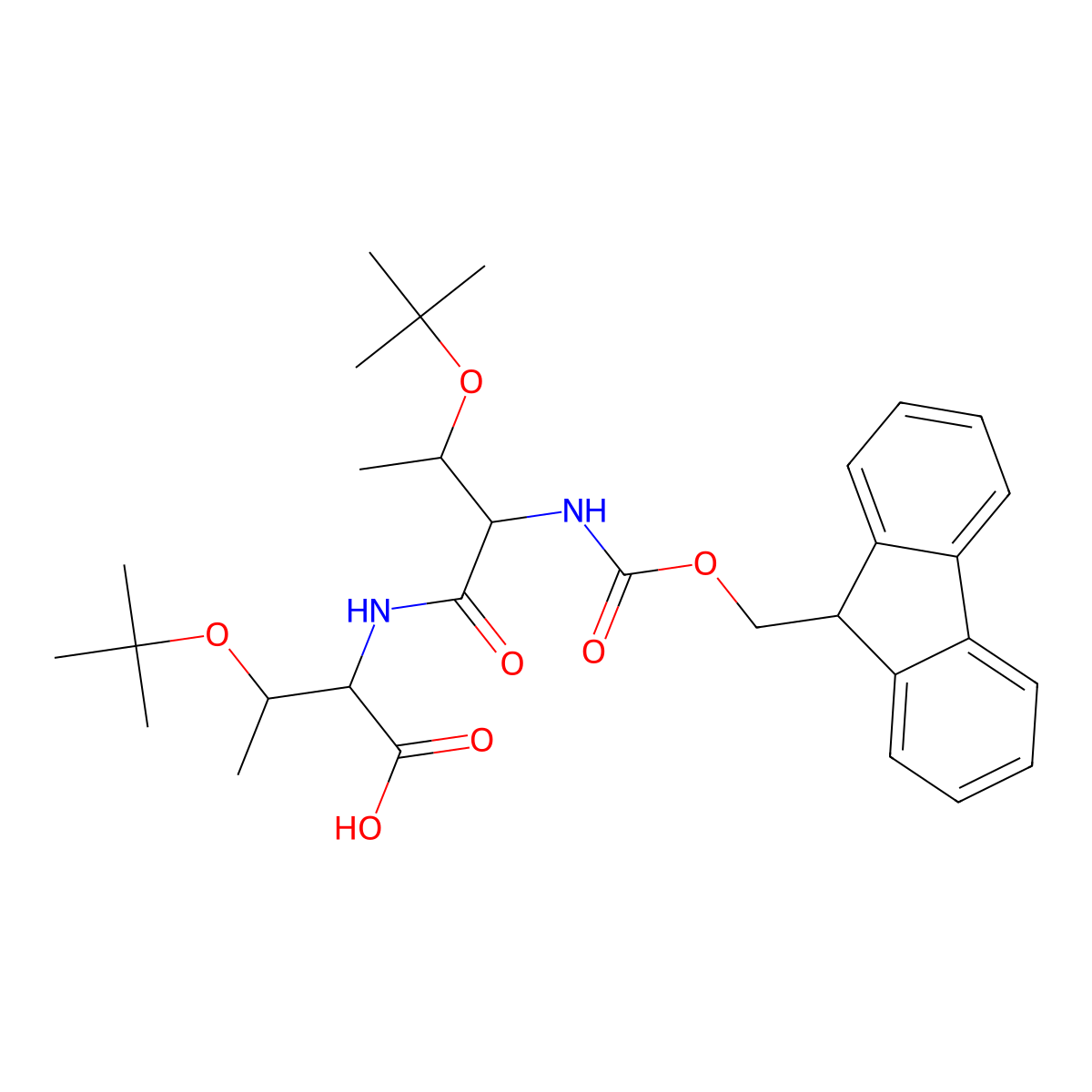 Fmoc-Thr(tBu)-Thr(tBu)-OH molecular structure, CAS 1820578-43-5