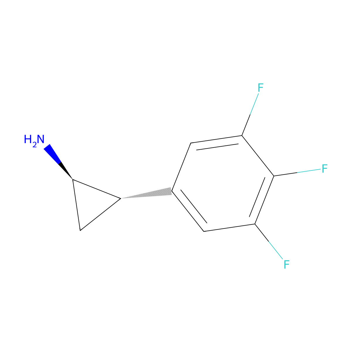 (1R,2S)-2-(3,4,5-Trifluorophenyl)cyclopropan-1-amine molecular structure, CAS 1820579-52-9
