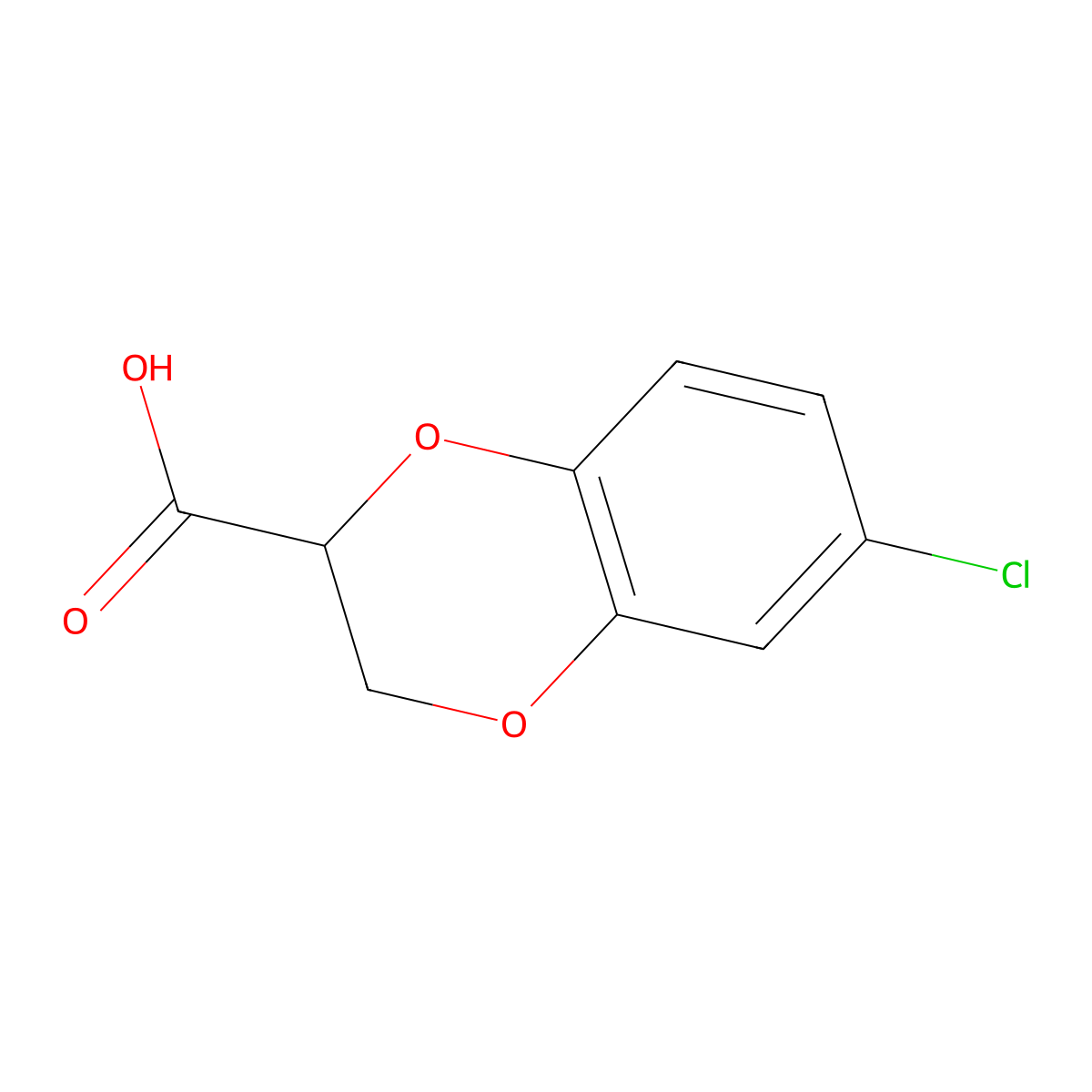 (R)-6-Chloro-2,3-dihydrobenzo[B][1,4]dioxine-2-carboxylic acid molecular structure, CAS 1820579-80-3