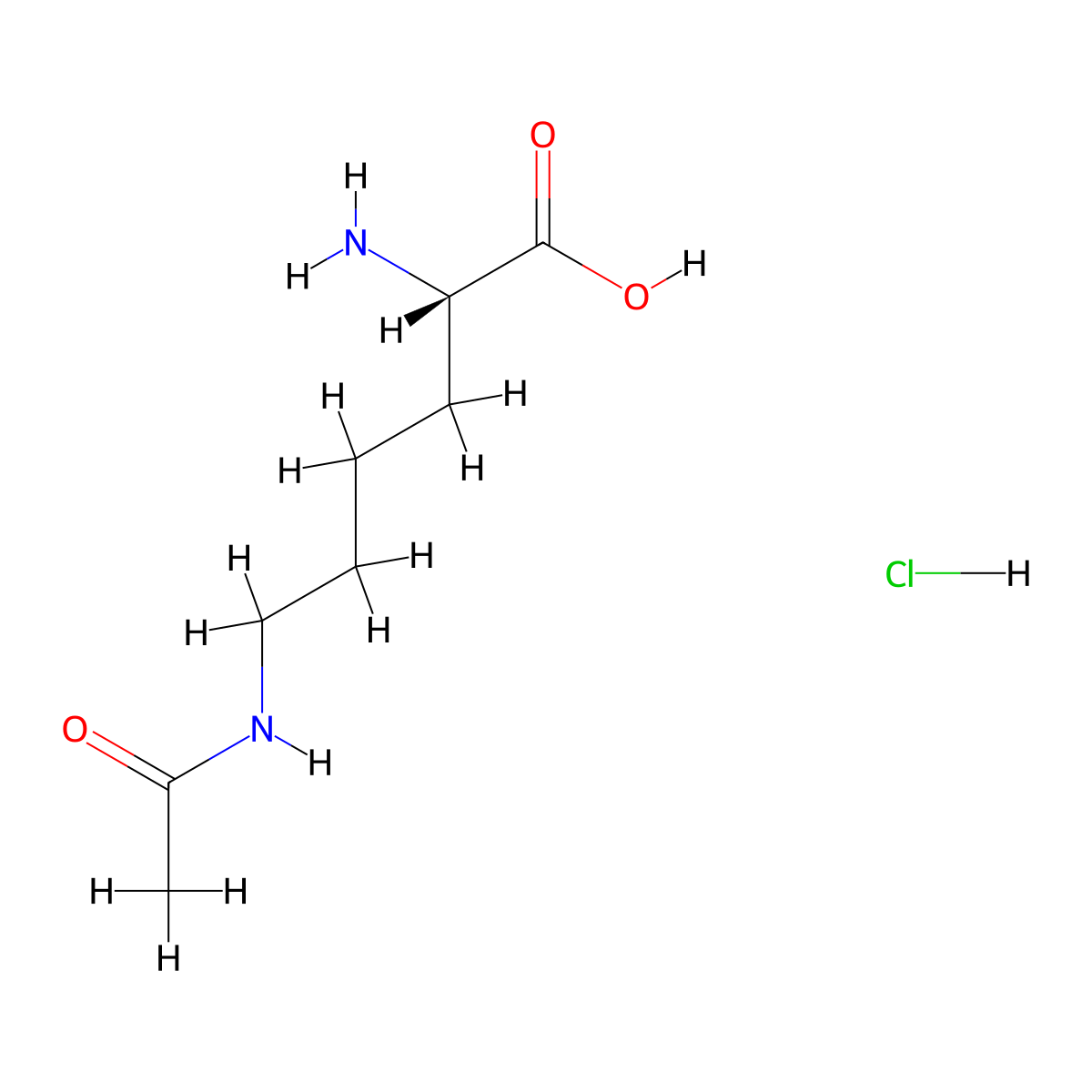 Nepsilon-Acetyl-L-lysine Hydrochloride molecular structure, CAS 1820580-06-0
