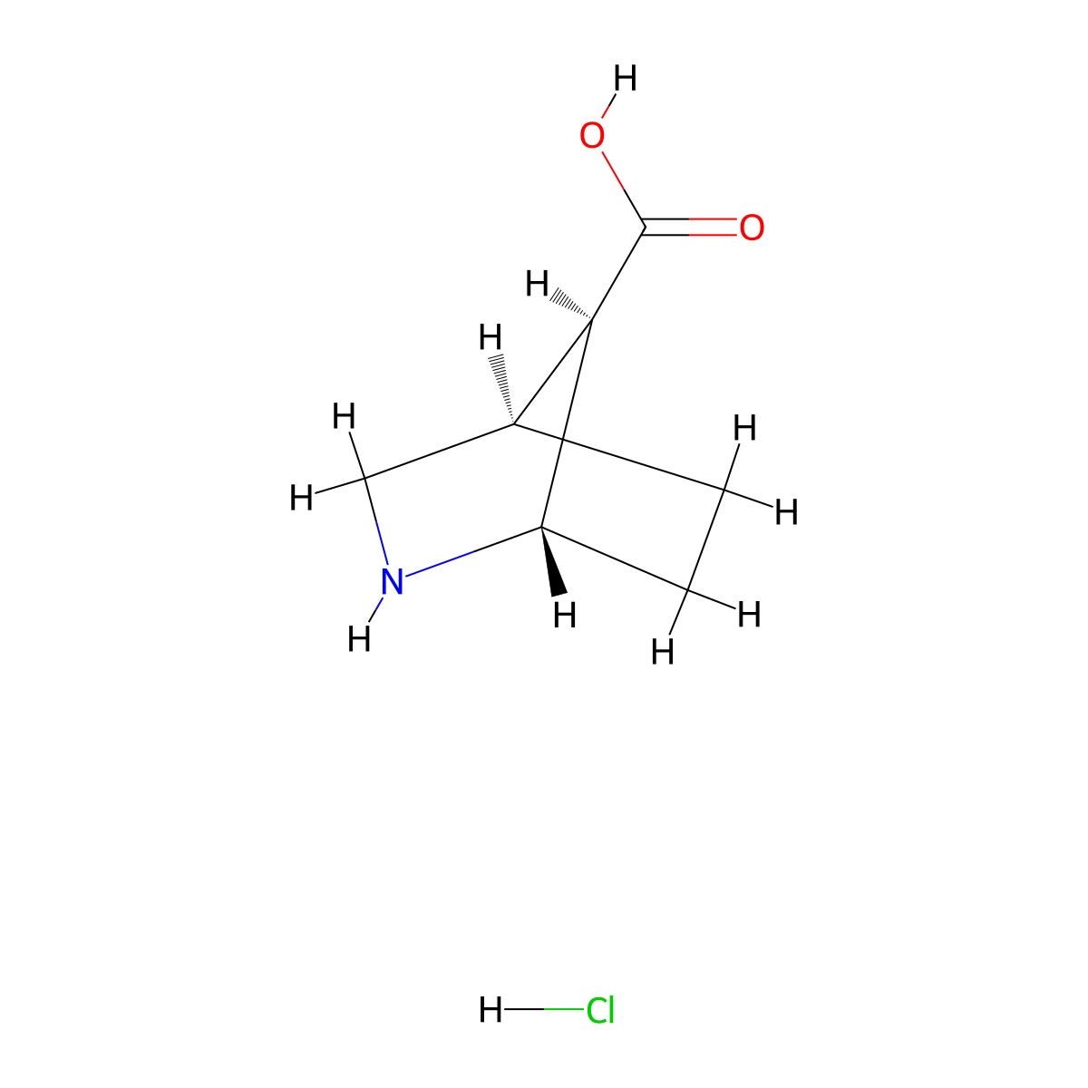 rac-(1S,4R,7R)-2-Azabicyclo[2.2.1]heptane-7-carboxylic acid hydrochloride molecular structure, CAS 1820580-13-9