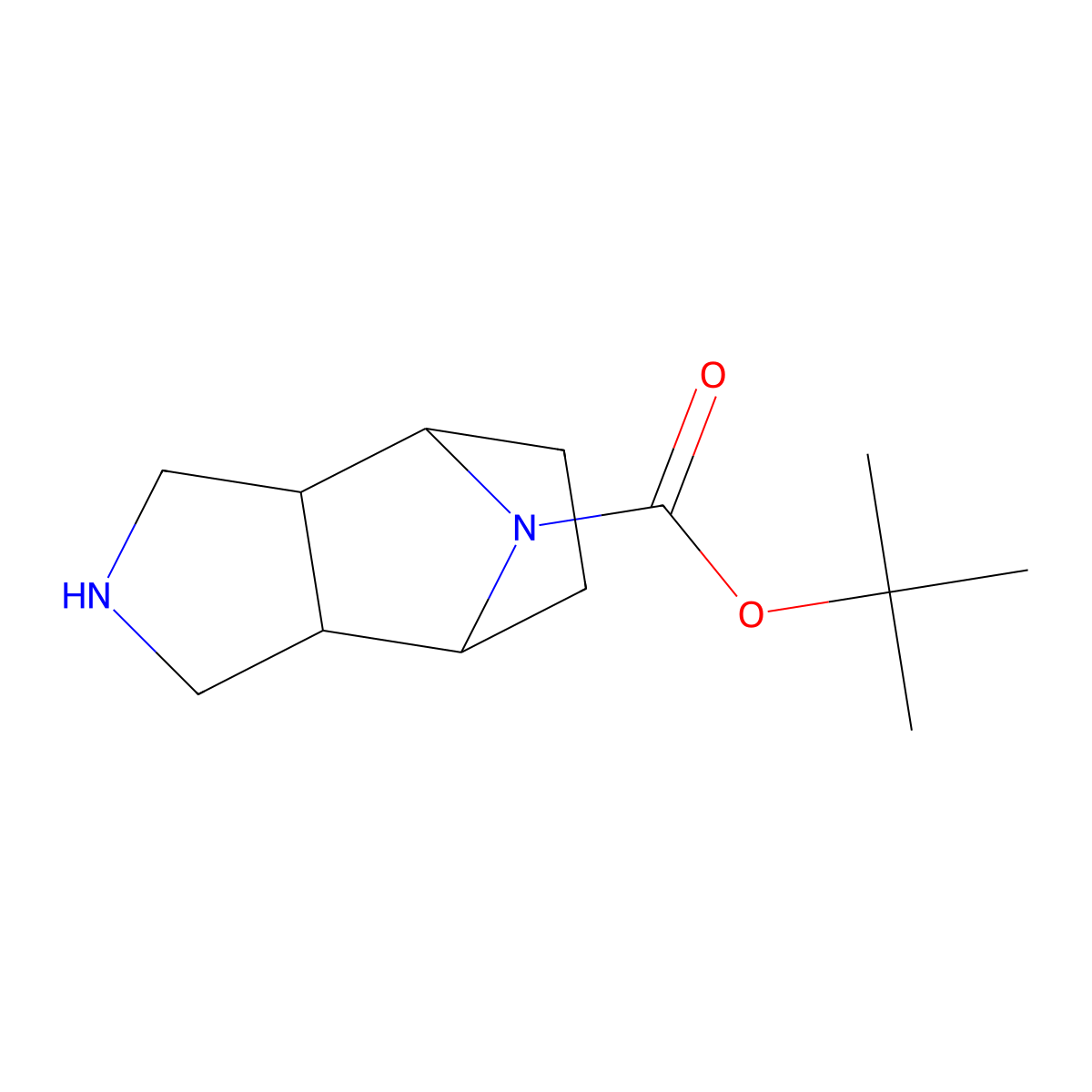 tert-Butyl rel-(3aR,4S,7R,7aS)-octahydro-1H-4,7-epiminoisoindole-8-carboxylate molecular structure, CAS 1820580-14-0